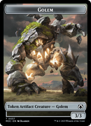 Golem // Ficha de sangre de doble cara [Fichas de Comandante de la Marcha de la Máquina] 