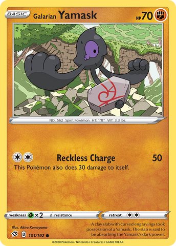 Yamask de Galar (101/192) [Espada y escudo: Choque rebelde] 