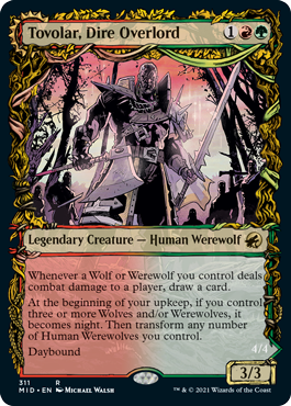 Tovolar, Dire Overlord // Tovolar, el Azote de Medianoche (Showcase Equinox) [Innistrad: Midnight Hunt] 