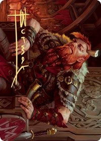 Tarjeta de arte Arni Brokenbrow (firma estampada en oro) [Serie de arte Kaldheim] 