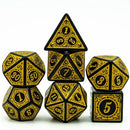 Set dados de rol estilo grabado (Amarillo)