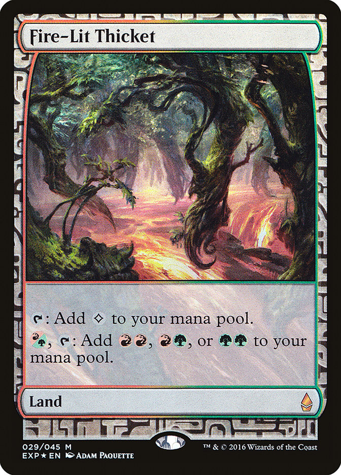 Matorral iluminado por el fuego [Expediciones Zendikar] 