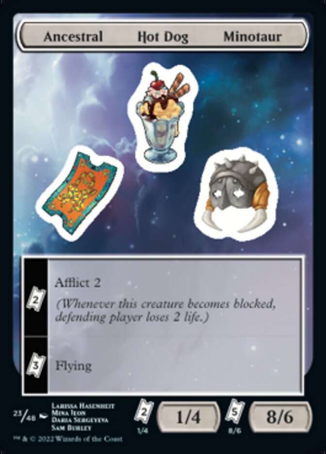 Minotauro de hot dog ancestral [Pegatinas de Unfinity] 