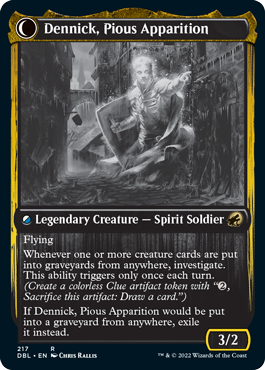 Dennick, piadoso aprendiz // Dennick, piadosa aparición [Innistrad: doble función] 