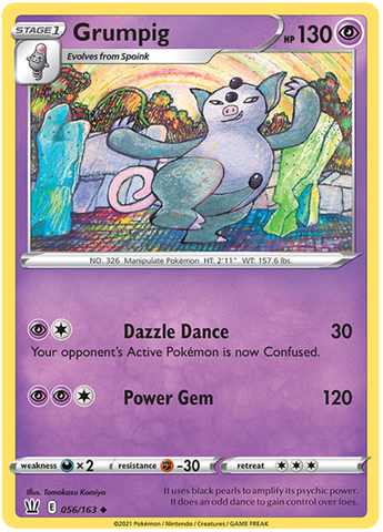 Grumpig (056/163) [Espada y escudo: estilos de batalla] 