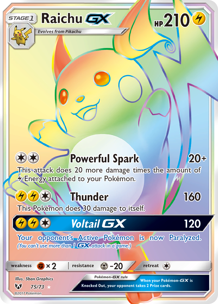 Raichu GX (75/73) [Sol y Luna: Leyendas Brillantes] 