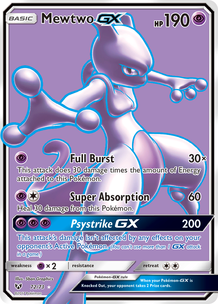 Mewtwo GX (72/73) [Sol y Luna: Leyendas Brillantes] 