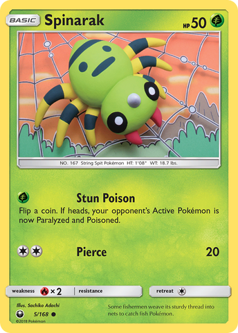 Spinarak (5/168) [Sol y Luna: Tormenta Celestial] 