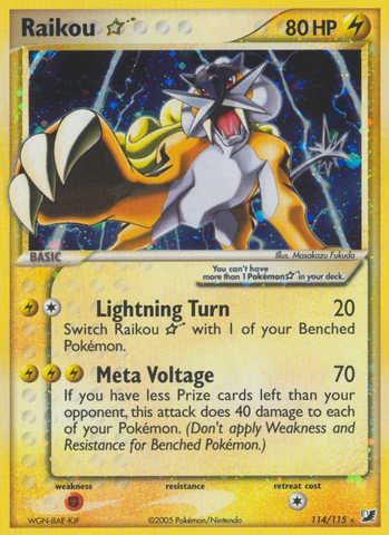 Raikou Star (114/115) [EX: Fuerzas invisibles] 