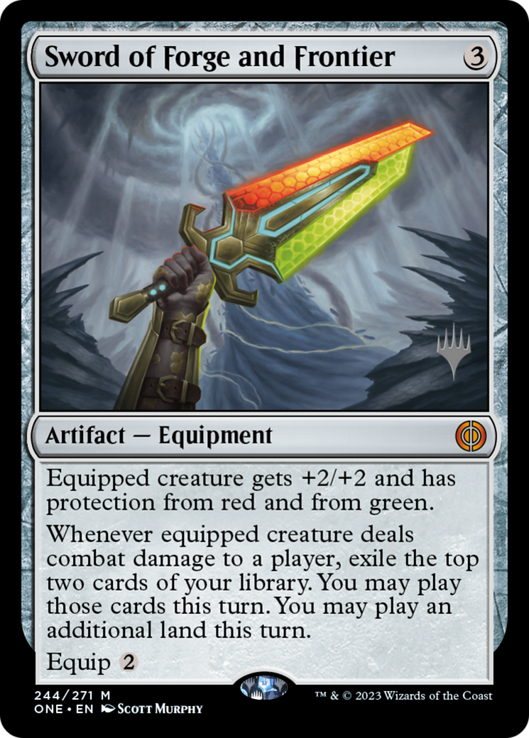 Sword of Forge and Frontier (paquete promocional) [Phyrexia: All Will Be One Promos] 