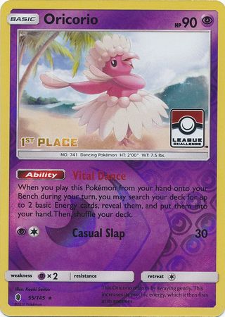 Oricorio (55/145) (Promoción de liga 1er lugar) [Sol y luna: Guardianes nacientes] 