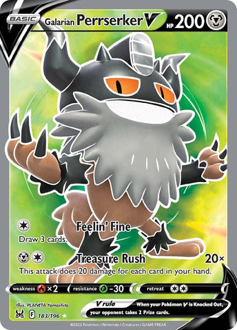 Galarian Perrserker V (183/196) [Espada y escudo: Origen perdido] 