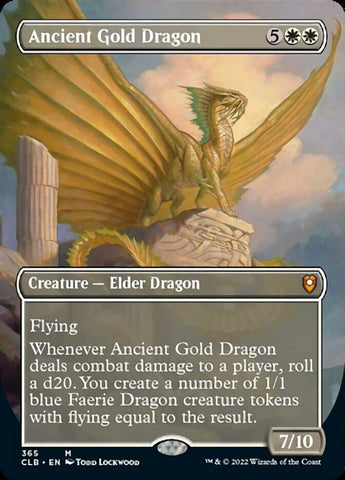 Dragón dorado antiguo (arte alternativo sin fronteras) [Commander Legends: Battle for Baldur's Gate] 