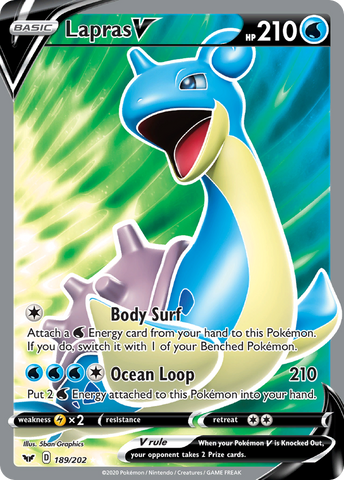 Lapras V (189/202) [Espada y escudo: conjunto básico] 