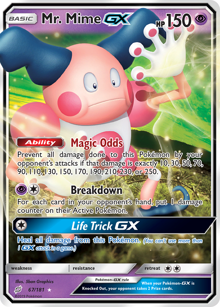 Mr. Mime GX (67/181) [Sol y Luna: Equipo] 