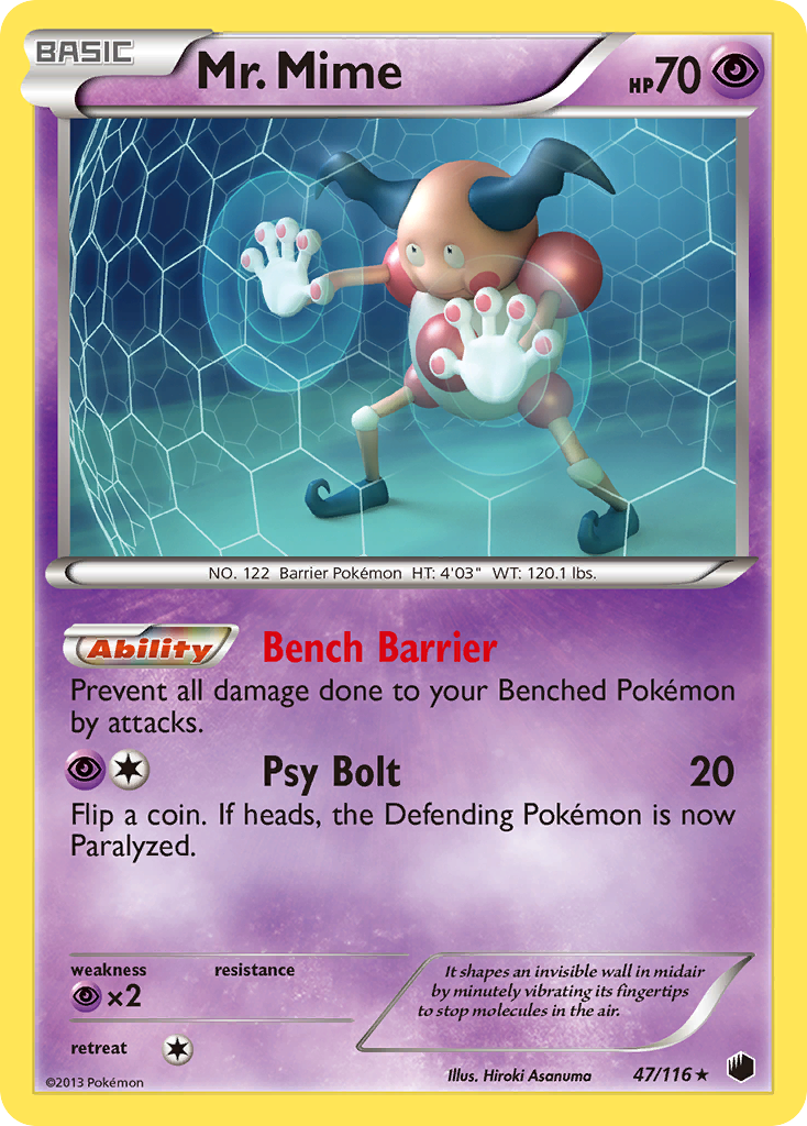 Mr. Mime (47/116) [Blanco y negro: Plasma Freeze] 