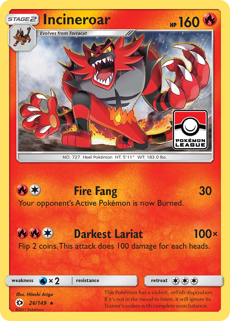 Incineroar (26/149) [Sol y Luna: Conjunto básico] 