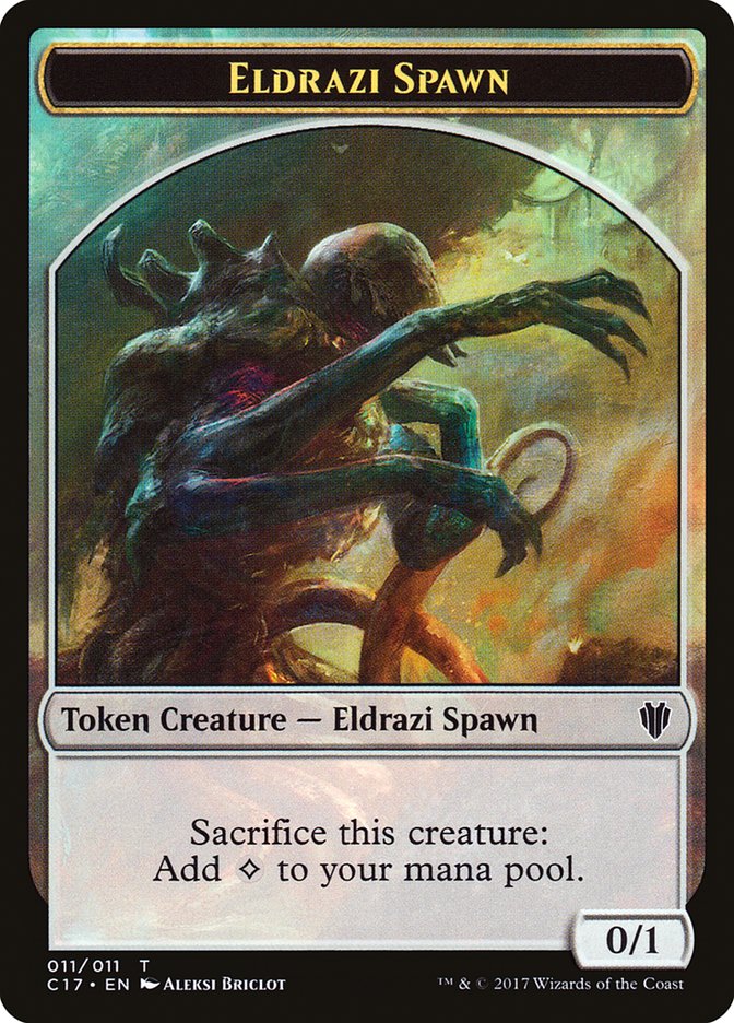 Engendro Eldrazi // Ficha de vampiro de doble cara [Fichas Commander 2017] 