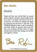 Ben Rubin Bio [Barajas del Campeonato Mundial 1998] 