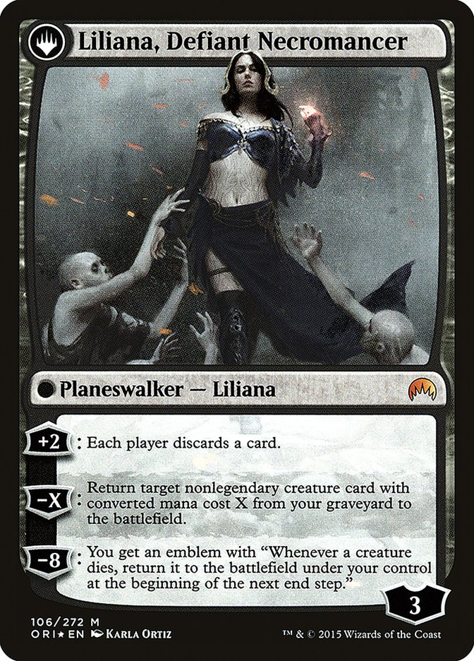 Liliana, sanadora herética // Liliana, nigromante desafiante [Promociones de presentación de Magic Origins] 