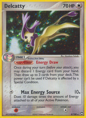Delcatty (8/108) (Exclusivo de la cubierta temática) [EX: Power Keepers] 
