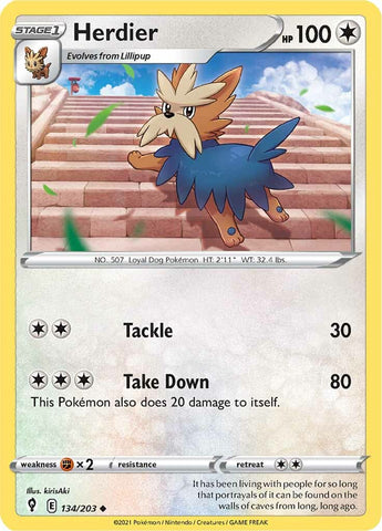 Herdier (134/203) [Espada y escudo: cielos en evolución] 