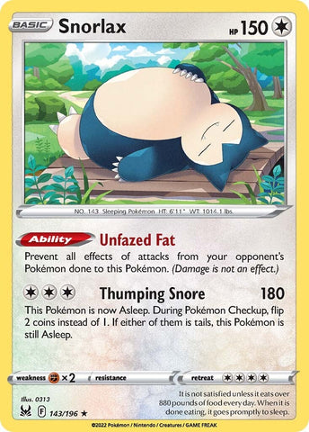 Snorlax (143/196) [Espada y escudo: Origen perdido] 