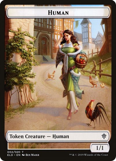 Ficha humana de doble cara [Fichas Challenger Decks 2020] 
