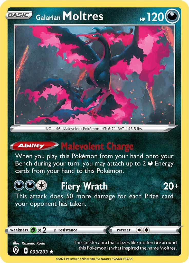 Galarian Moltres (093/203) [Espada y escudo: cielos en evolución] 
