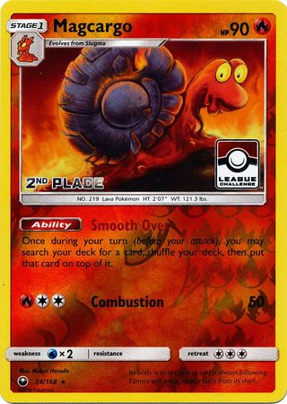 Magcargo (24/168) (Promoción de liga, segundo lugar) [Sol y luna: Tormenta celestial] 