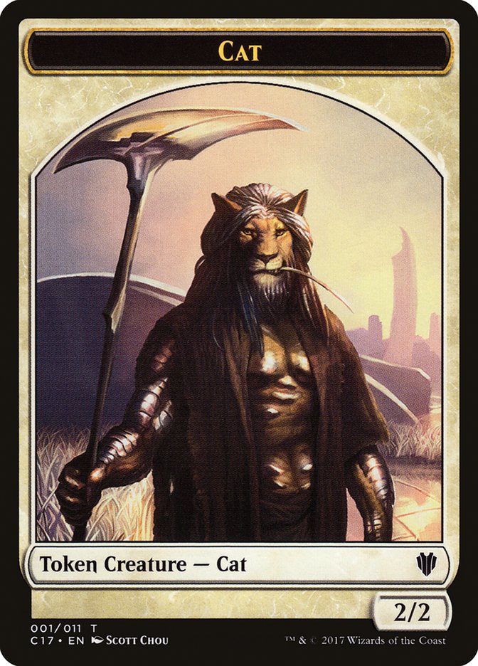 Ficha de doble cara Rata // Gato [Fichas Commander 2017] 