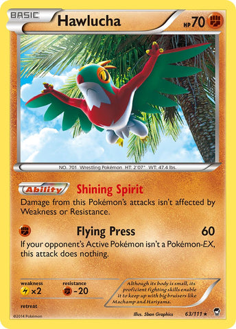 Hawlucha (63/111) (Cosmos Holo) (Exclusivo en blíster) [XY: Puños Furiosos] 