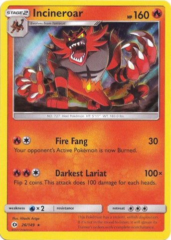 Incineroar (26/149) (Water Web Holo) [Sol y Luna: Conjunto básico] 