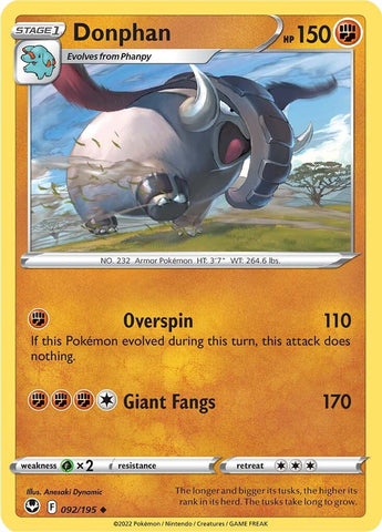 Donphan (092/195) [Espada y escudo: Tempestad de plata] 