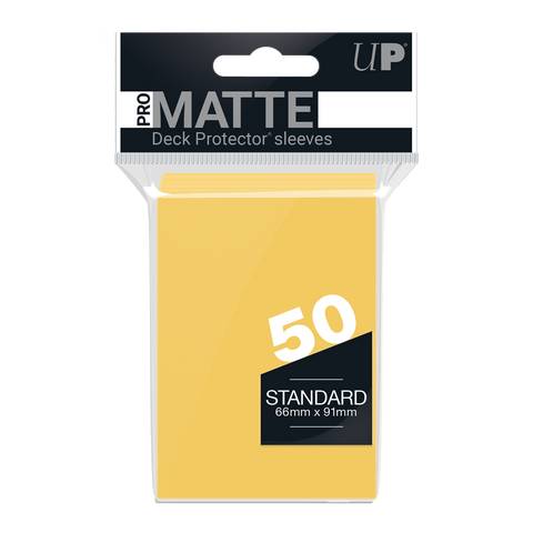 Ultra PRO: Fundas estándar de 50 ct - PRO-Matte (Amarillo) 