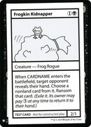 Secuestrador Frogkin [Tarjetas de prueba de juego de refuerzo misterioso] 