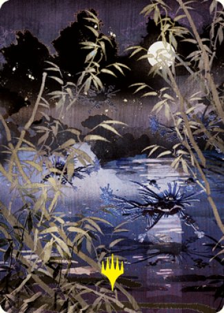 Tarjeta de arte del pantano (firma estampada en oro) [Kamigawa: Neon Dynasty Art Series] 