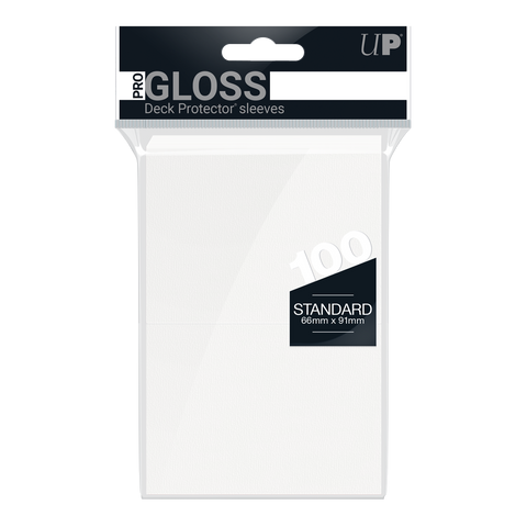 Ultra PRO: Fundas estándar de 100 ct - PRO-Gloss (Blanco) 