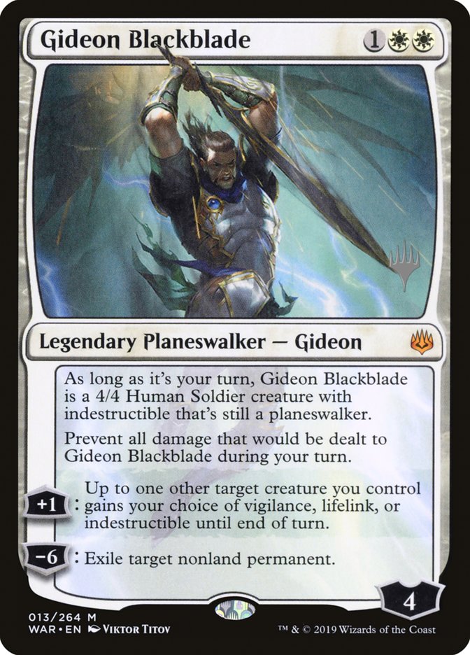 Gideon Blackblade (Paquete promocional) [Promociones de War of the Spark] 