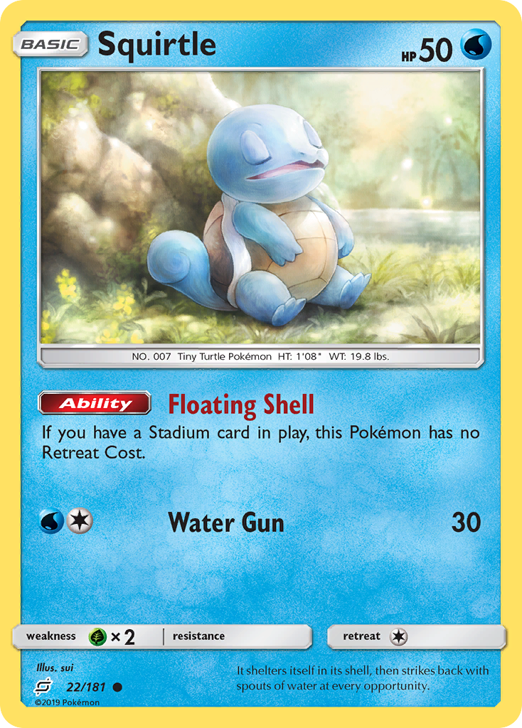 Squirtle (22/181) [Sol y Luna: forman equipo] 