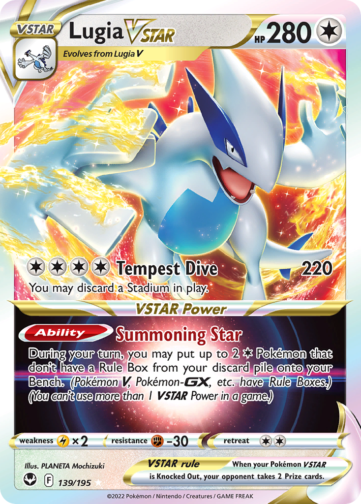 Lugia VSTAR (139/195) (Tarjeta Jumbo) [Espada y escudo: Silver Tempest] 