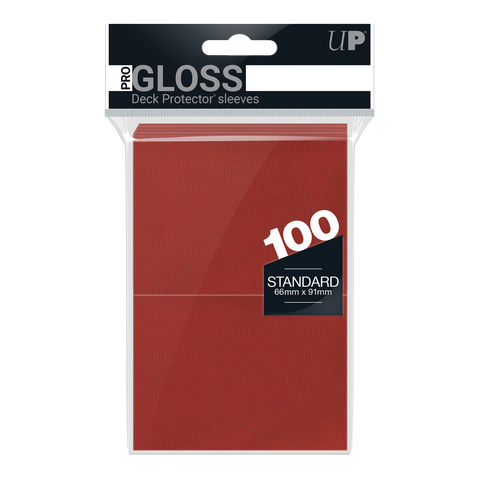 Ultra PRO: Fundas estándar de 100 ct - PRO-Gloss (rojo) 