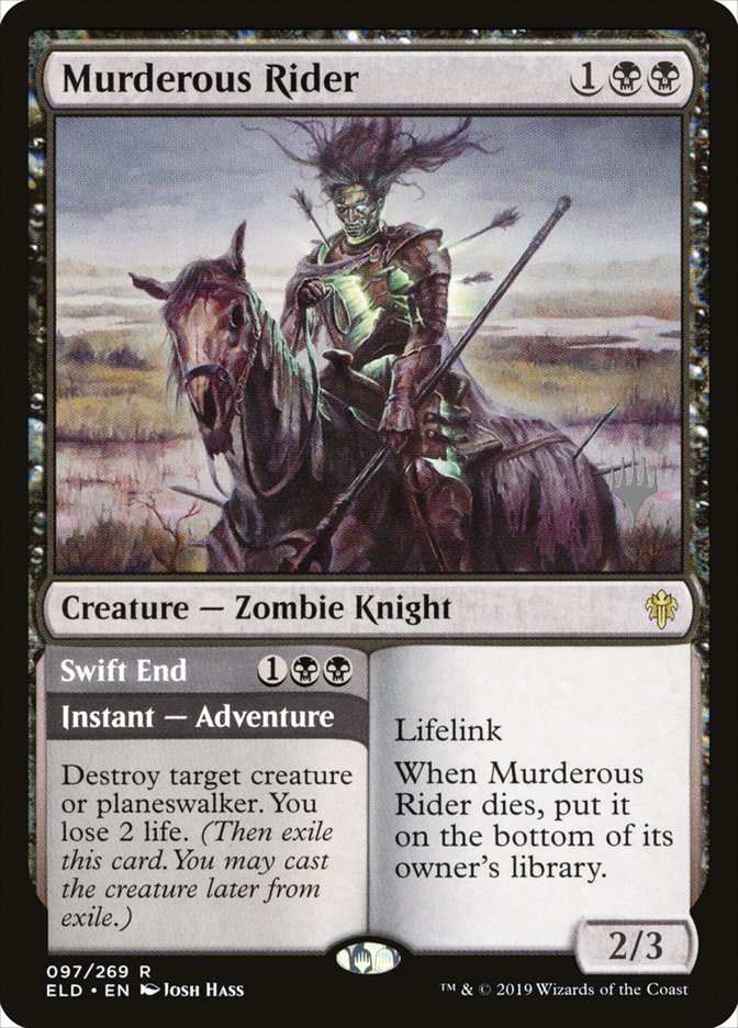Jinete asesino // Swift End (paquete promocional) [Promociones del trono de Eldraine] 