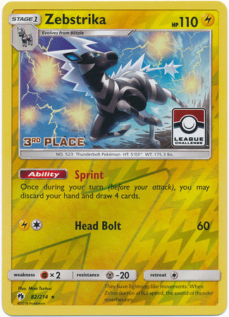 Zebstrika (82/214) (Tercer lugar en promoción de liga) [Sol y Luna: Lost Thunder] 