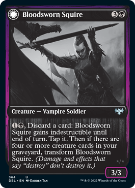 Escudero jurado de sangre // Caballero jurado de sangre [Innistrad: función doble] 