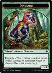 Dinosaurio // Tesoro (009) Ficha de doble cara [Fichas Ixalan] 
