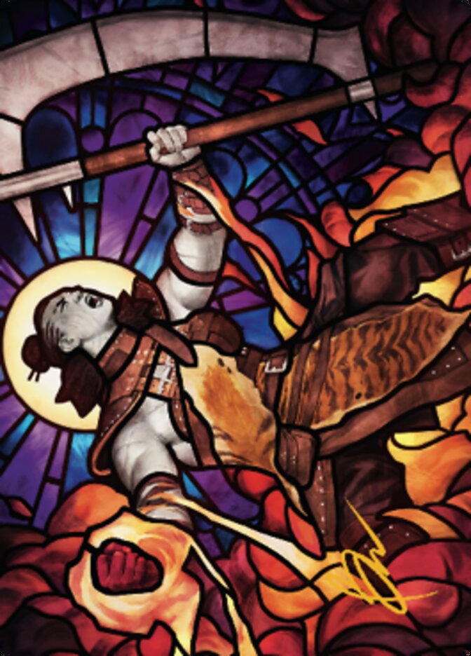 Garna, Bloodfist of Keld Art Card (Firma estampada en oro) [Serie de arte Dominaria United] 