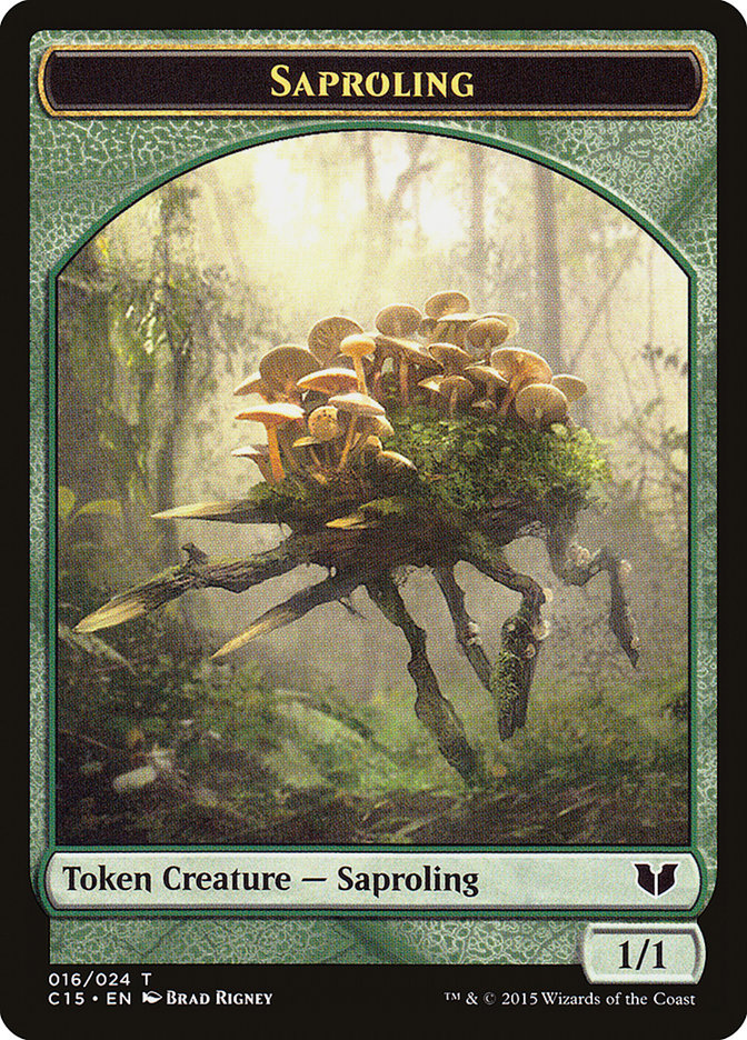 Saproling // Ficha Araña de doble cara [Fichas Commander 2015] 