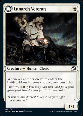 Veterano lunarca // Fantasma luminoso [Innistrad: Caza de medianoche] 