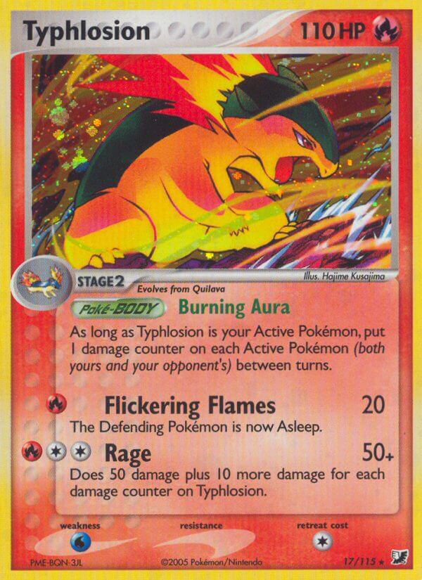 Typhlosion (17/115) (Exclusivo de la cubierta temática) [EX: Fuerzas invisibles] 